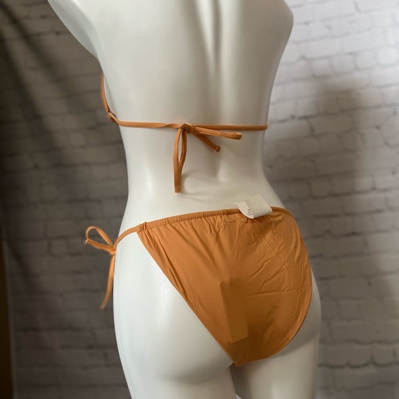 WEWOREWHAT RUCHED BANDEAU BIKINI (2pc) S Top M Bottom - Picture 3 of 9
